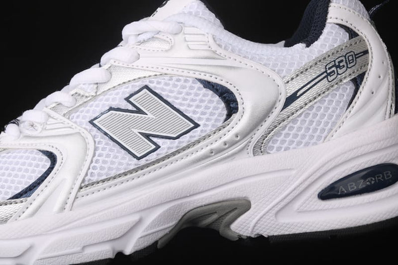 New Balance 530 White Silver Navy