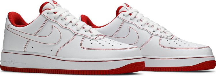 Nike Air Force 1 '07 'Contrast Stitch - White University Red'