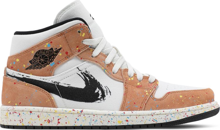 Nike Air Jordan 1 Mid SE 'Brushstroke Paint Splatter'